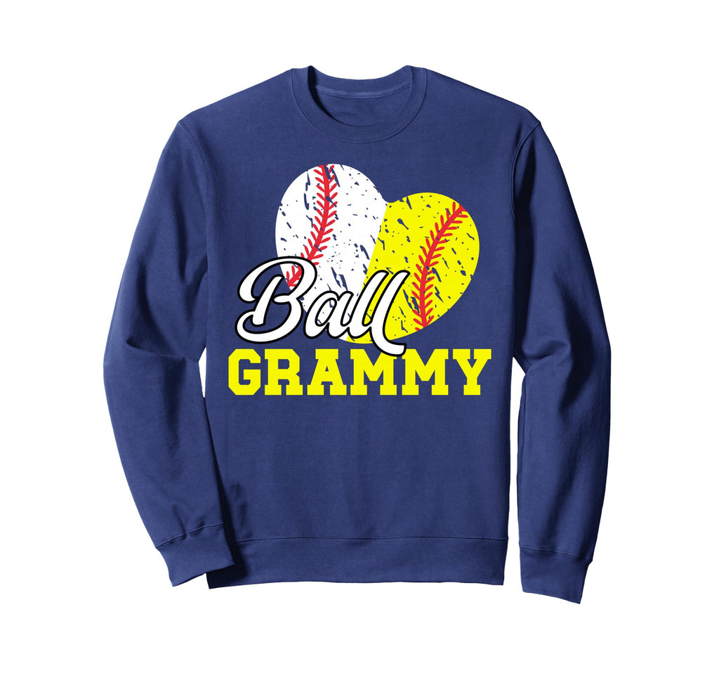 Ball Grammy Heart Softball Baseball Sweatshirt - Minimalist Print Unisex - T-Shirt, Sweatshirt, Hoodie