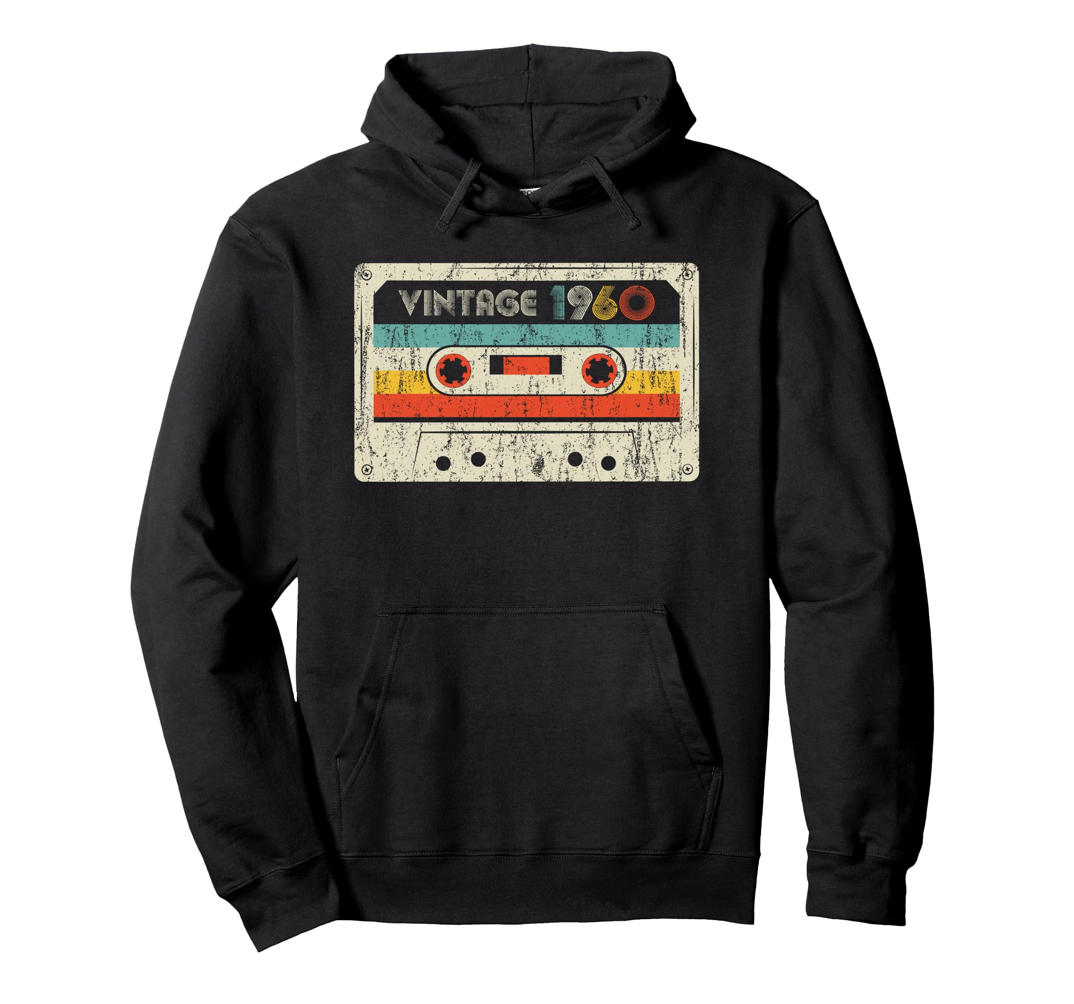 1960 Birthday 1960 Cassette Tape Hoodie - Fun Novelty Design for Adults - T-Shirt, Sweatshirt, Hoodie