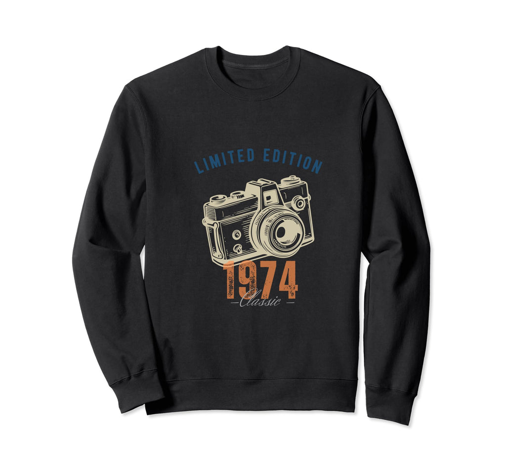 1974 Camera Sweatshirt - Casual Everyday Wear Unisex - T-Shirt, Sweatshirt, Hoodie