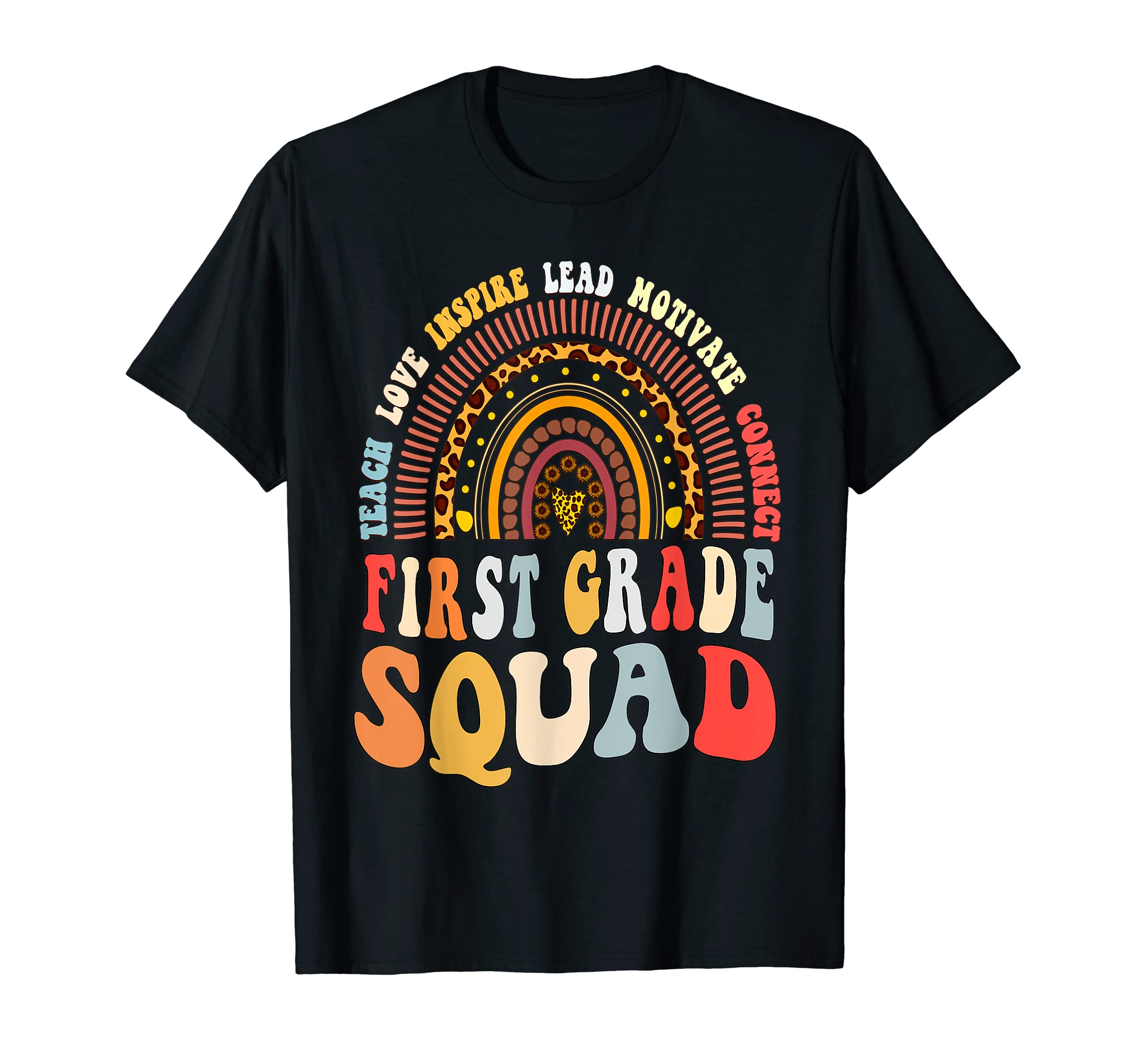 First Grade Teacher Squad Back To T-Shirt - Novelty Apparel for Adults - T-Shirt, Sweatshirt, Hoodie