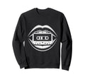 Nostalgic 80S 90S Sketch Lips Sweatshirt - Novelty Apparel Men Women - T-Shirt, Sweatshirt, Hoodie