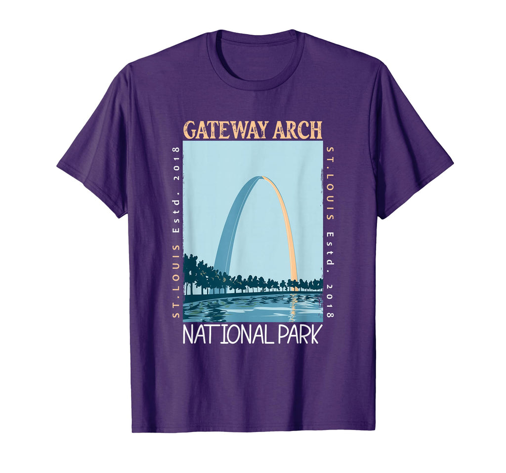 Gateway Arch National Park Distressed T-Shirt - Minimalist Print Men Women - T-Shirt, Sweatshirt, Hoodie