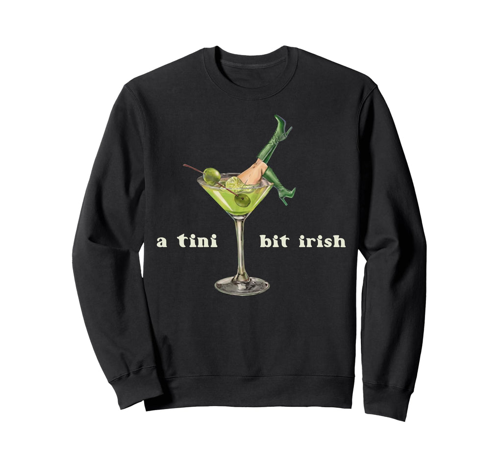 Tini Bit Irish Y2K Shamrock Lucky Gift Sweatshirt - Graphic Print Unisex - T-Shirt, Sweatshirt, Hoodie