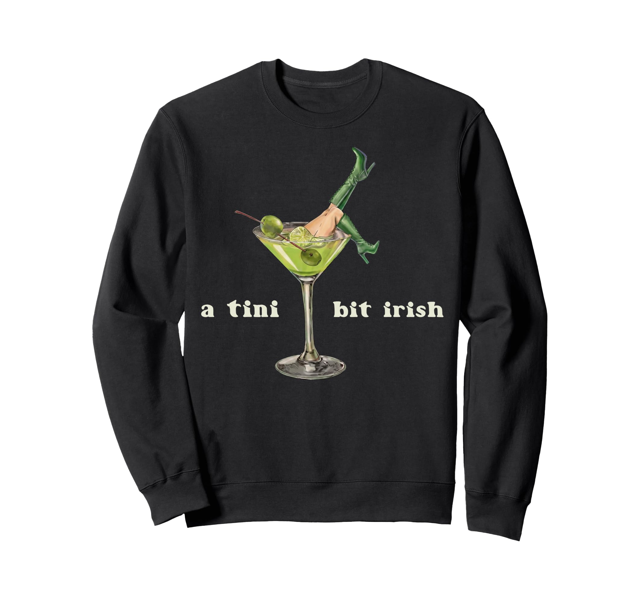 Tini Bit Irish Y2K Shamrock Lucky Gift Sweatshirt - Graphic Print Unisex - T-Shirt, Sweatshirt, Hoodie