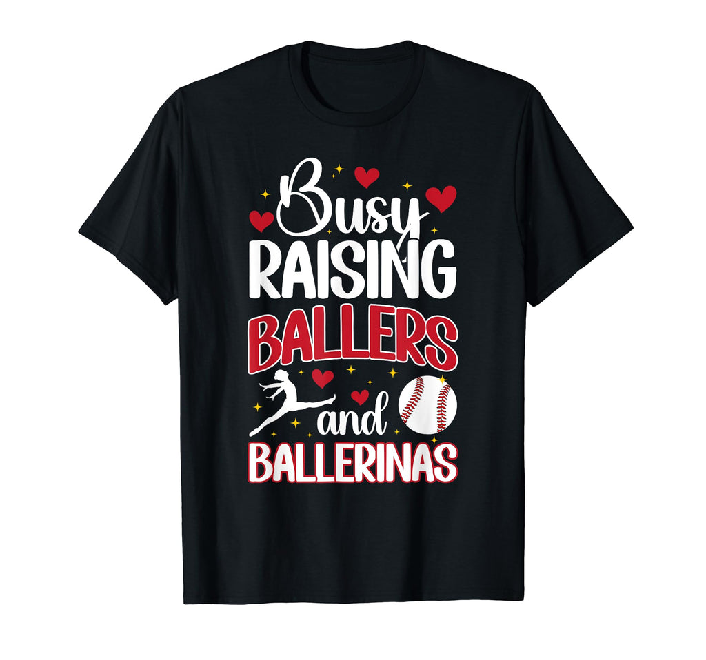 Raising Ballers And Ballerinas T-Shirt - Trendy Graphic for Adults - T-Shirt, Sweatshirt, Hoodie