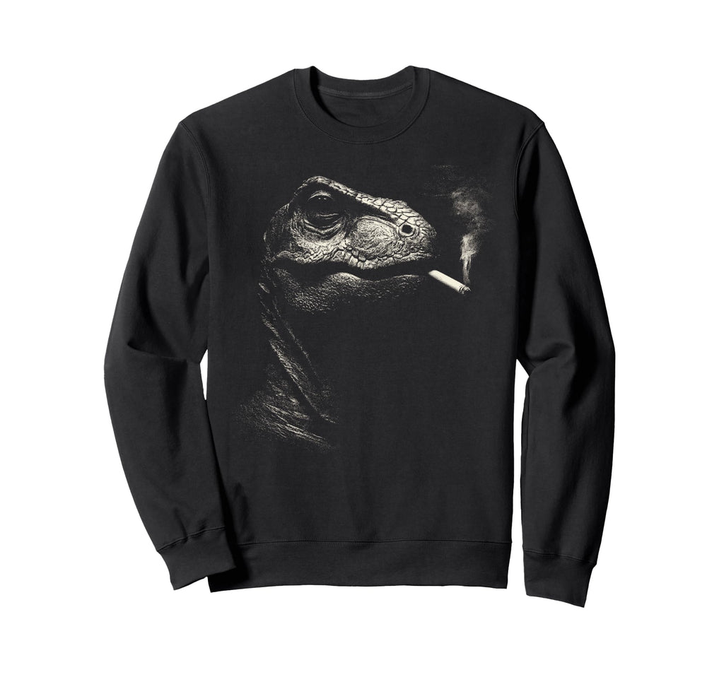 Funny Dinosaur Smoking Sweatshirt - Casual Everyday Wear for Adults - T-Shirt, Sweatshirt, Hoodie
