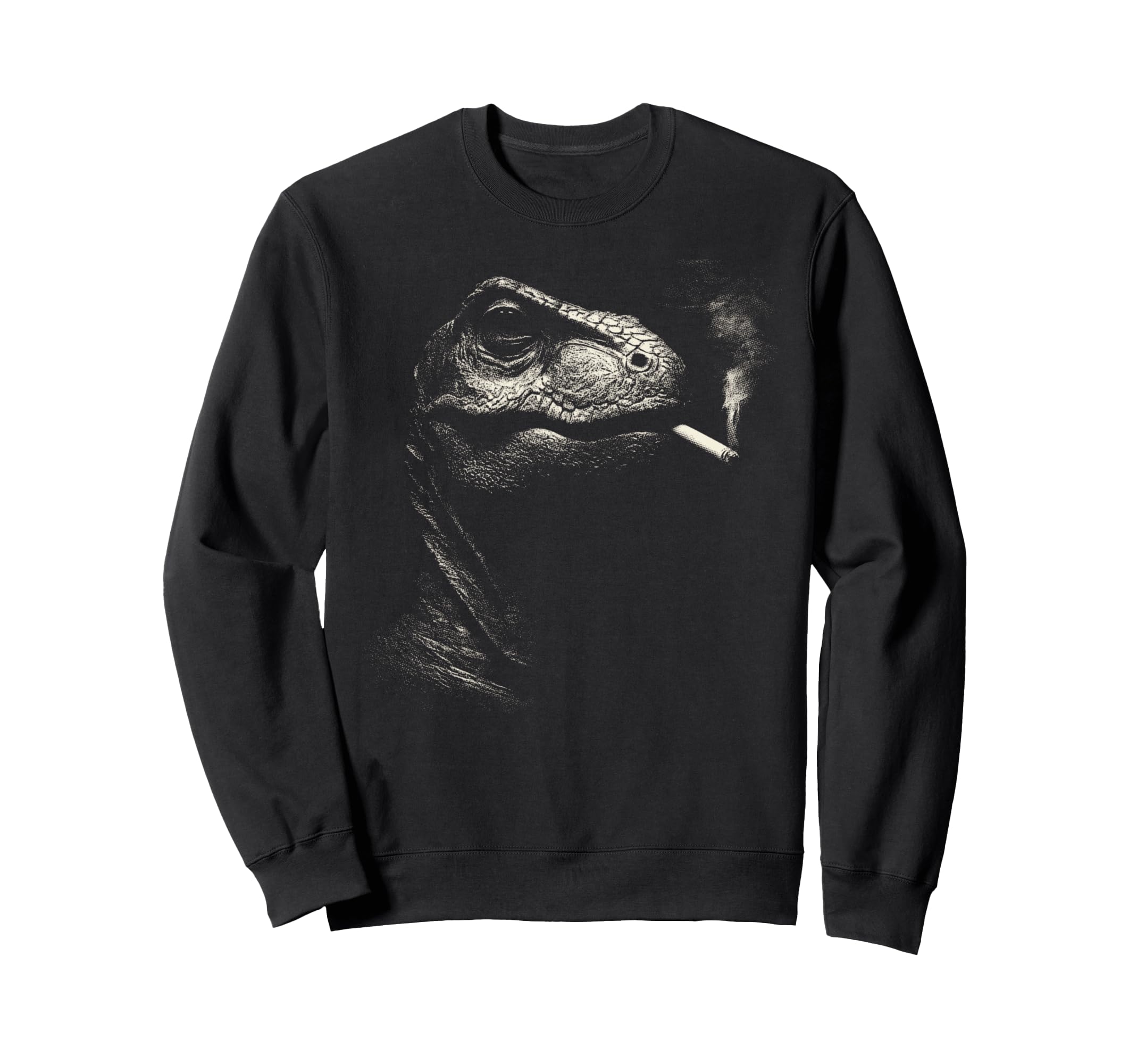 Funny Dinosaur Smoking Sweatshirt - Casual Everyday Wear for Adults - T-Shirt, Sweatshirt, Hoodie