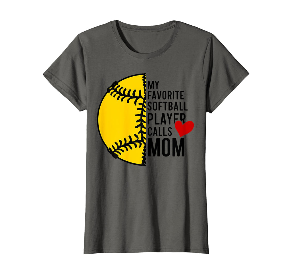 Softball Mom My Favorite Player Calls T-Shirt - Graphic Print for Adults - T-Shirt, Sweatshirt, Hoodie