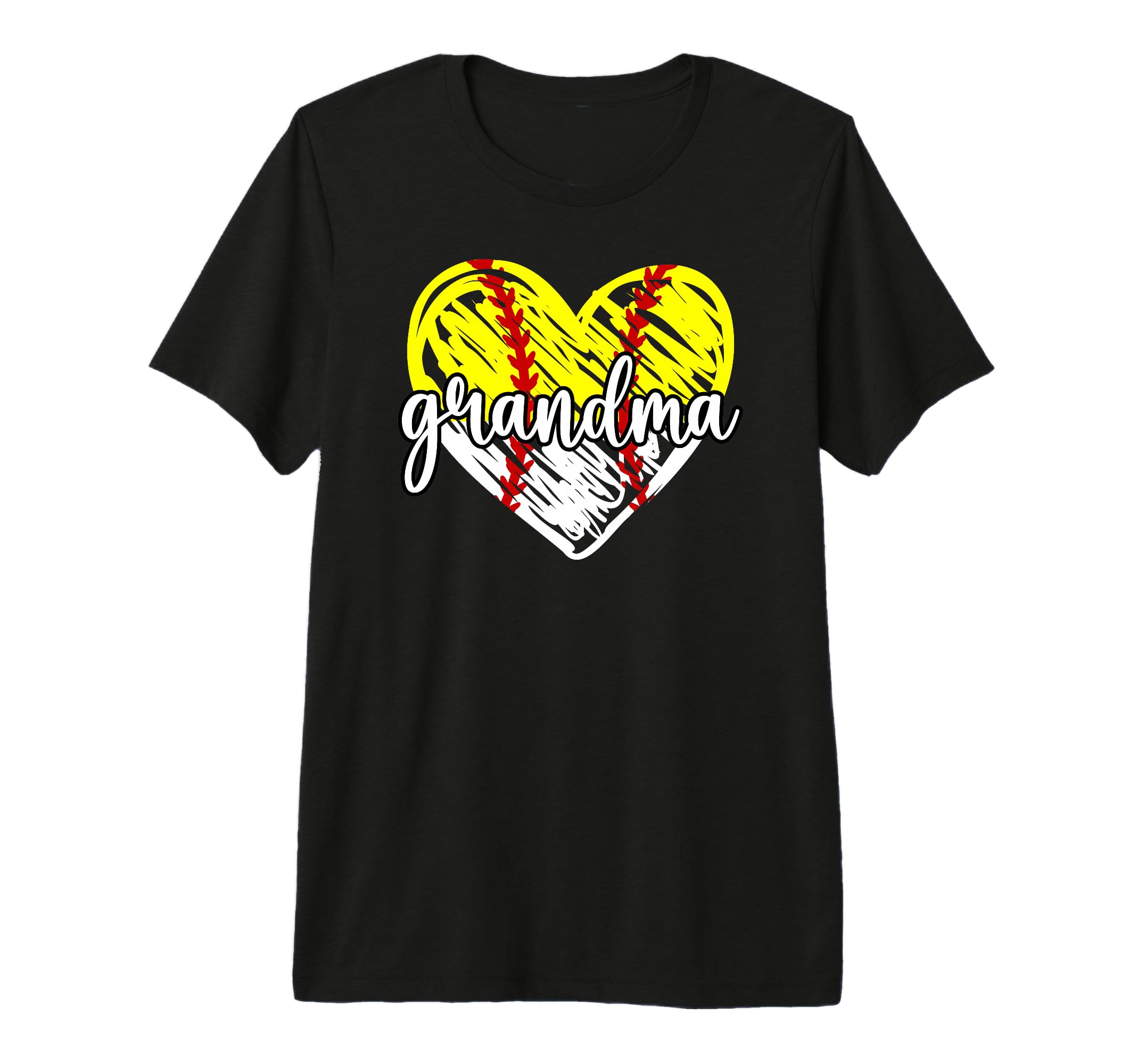 Baseball Softball Grandma Heart Softball T-Shirt - Streetwear Style Unisex - T-Shirt, Sweatshirt, Hoodie