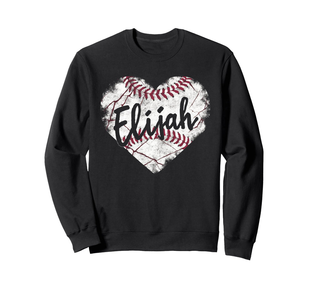 Elijah Baseball Personalized Name Mom Sweatshirt - Novelty Apparel Unisex - T-Shirt, Sweatshirt, Hoodie