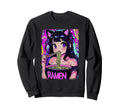 Cyberpunk Ramen Y2K Manga Anime Sweatshirt - Aesthetic Graphic for Adults - T-Shirt, Sweatshirt, Hoodie