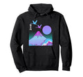 Fuji San Aesthetics Vaporwave Mountain Hoodie - Streetwear Style Men Women - T-Shirt, Sweatshirt, Hoodie