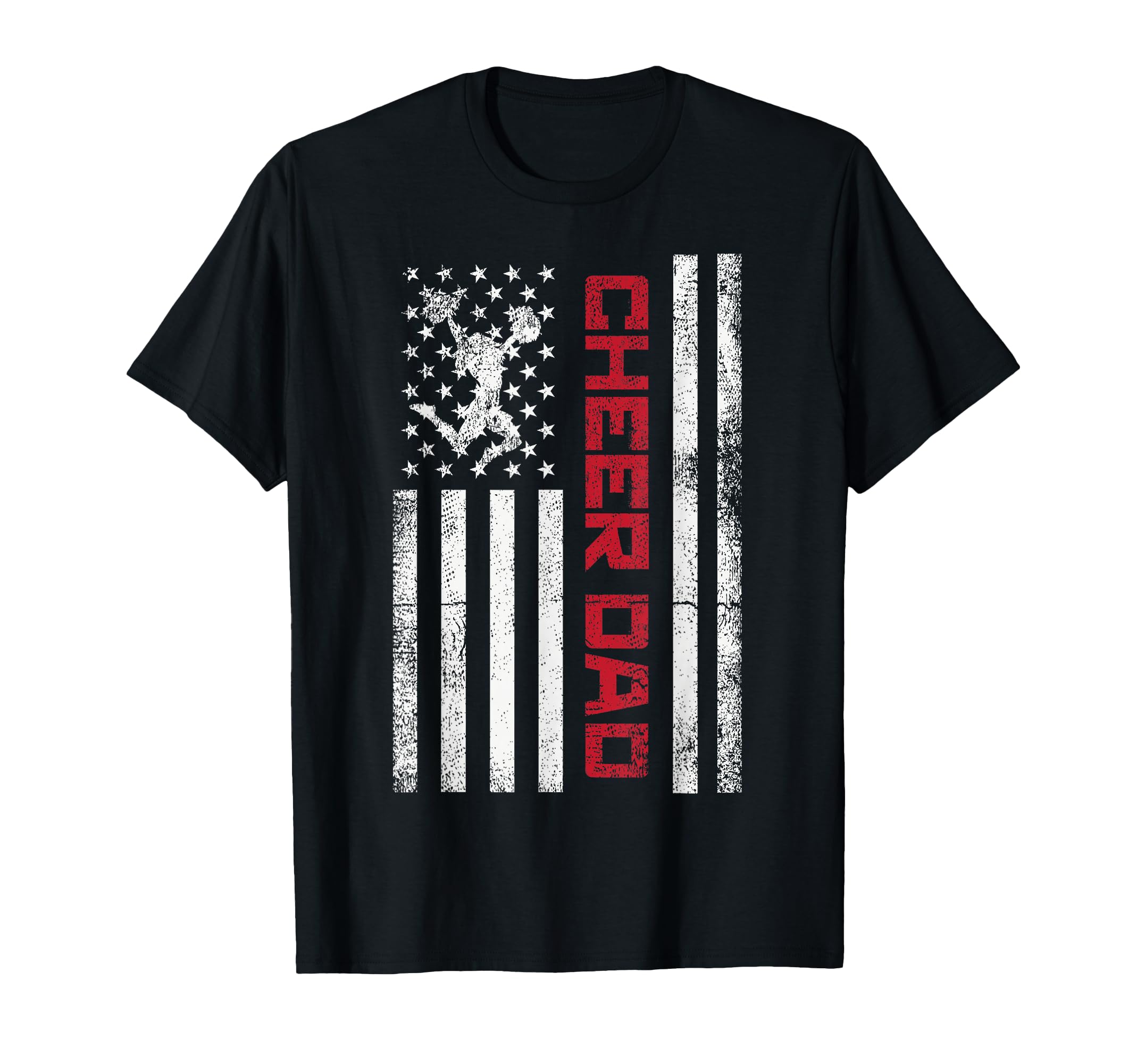 Funny Cheer Dad American Us Flag T-Shirt - Trendy Graphic for Adults - T-Shirt, Sweatshirt, Hoodie