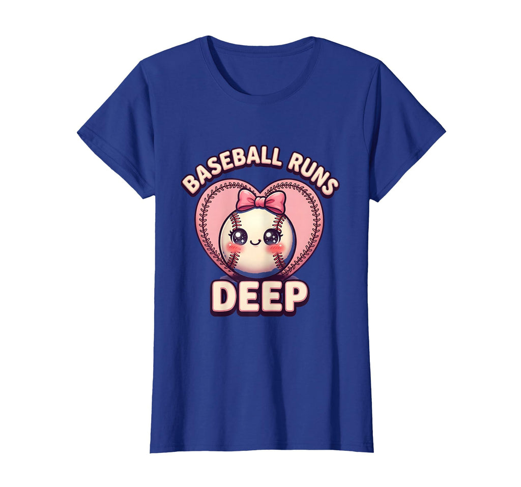 Baseball Runs Deep Baseball Mom T-Shirt - Fun Novelty Design Unisex - T-Shirt, Sweatshirt, Hoodie