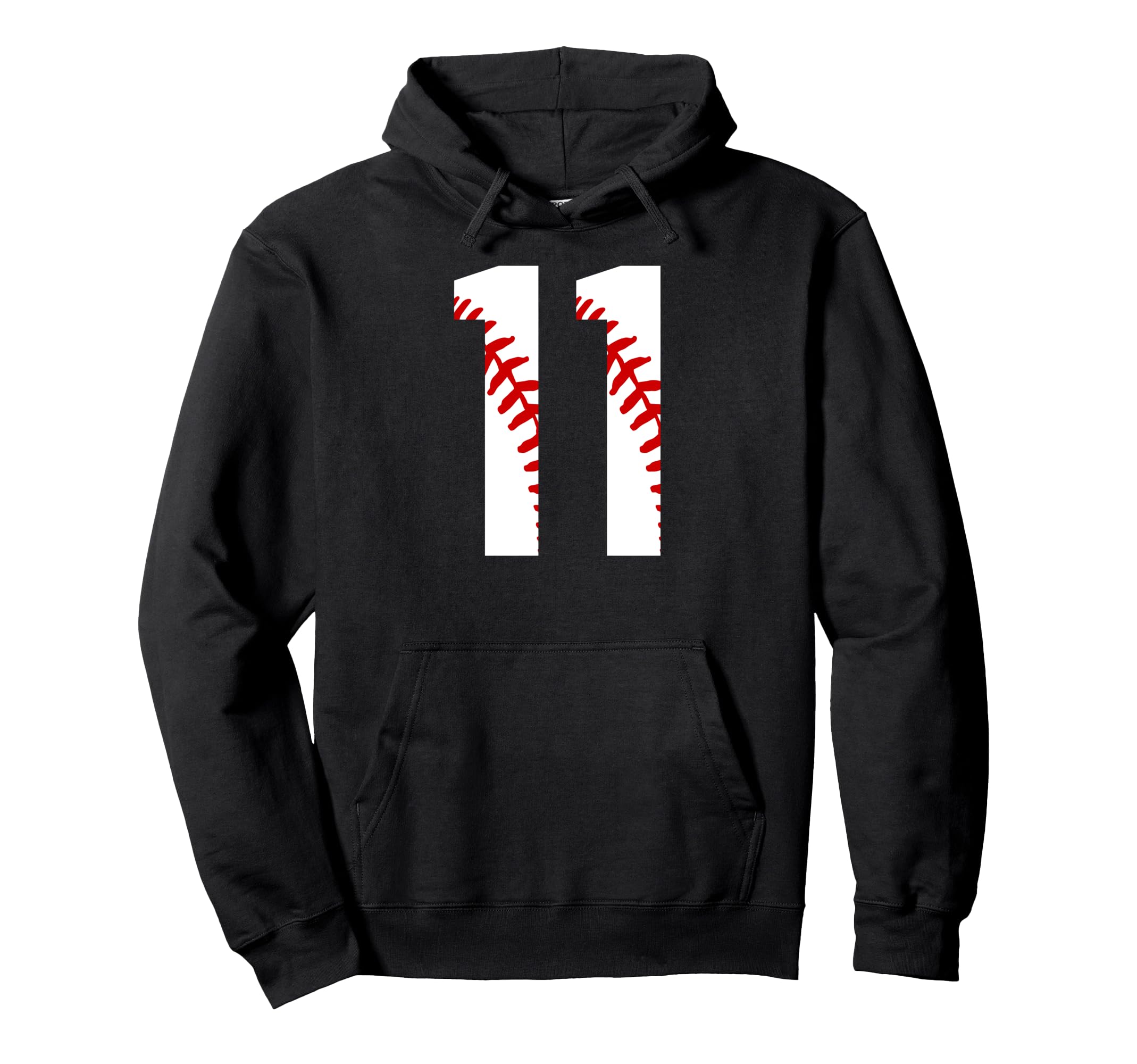 11 Baseball Jersey 11Th Birthday Hoodie - Minimalist Print for Adults - T-Shirt, Sweatshirt, Hoodie