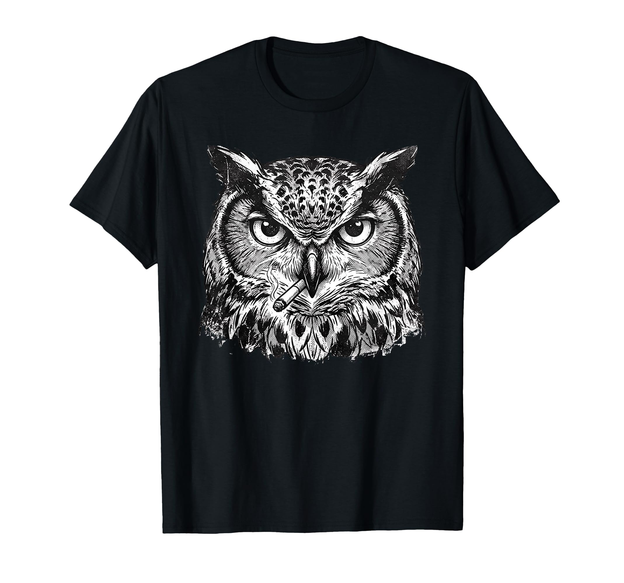 Funny Owl Smoking Cigarette Meme 90S T-Shirt - Aesthetic Graphic Men Women - T-Shirt, Sweatshirt, Hoodie