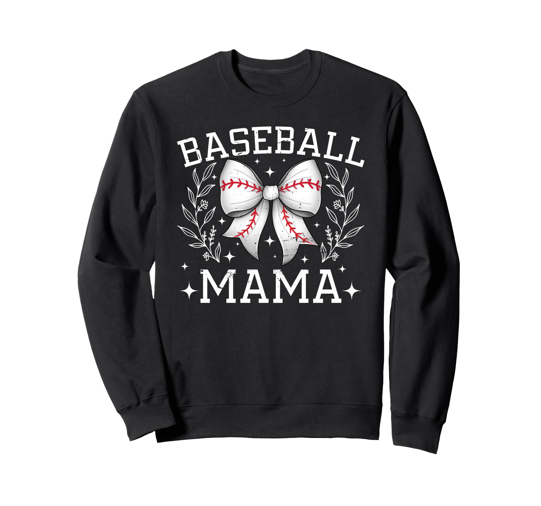 Coquette Bow Baseball Mama Game Sweatshirt - Minimalist Print for Adults - T-Shirt, Sweatshirt, Hoodie