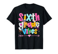 Back To School Groovy Teacher Sixth T-Shirt - Fun Novelty Design Men Women - T-Shirt, Sweatshirt, Hoodie