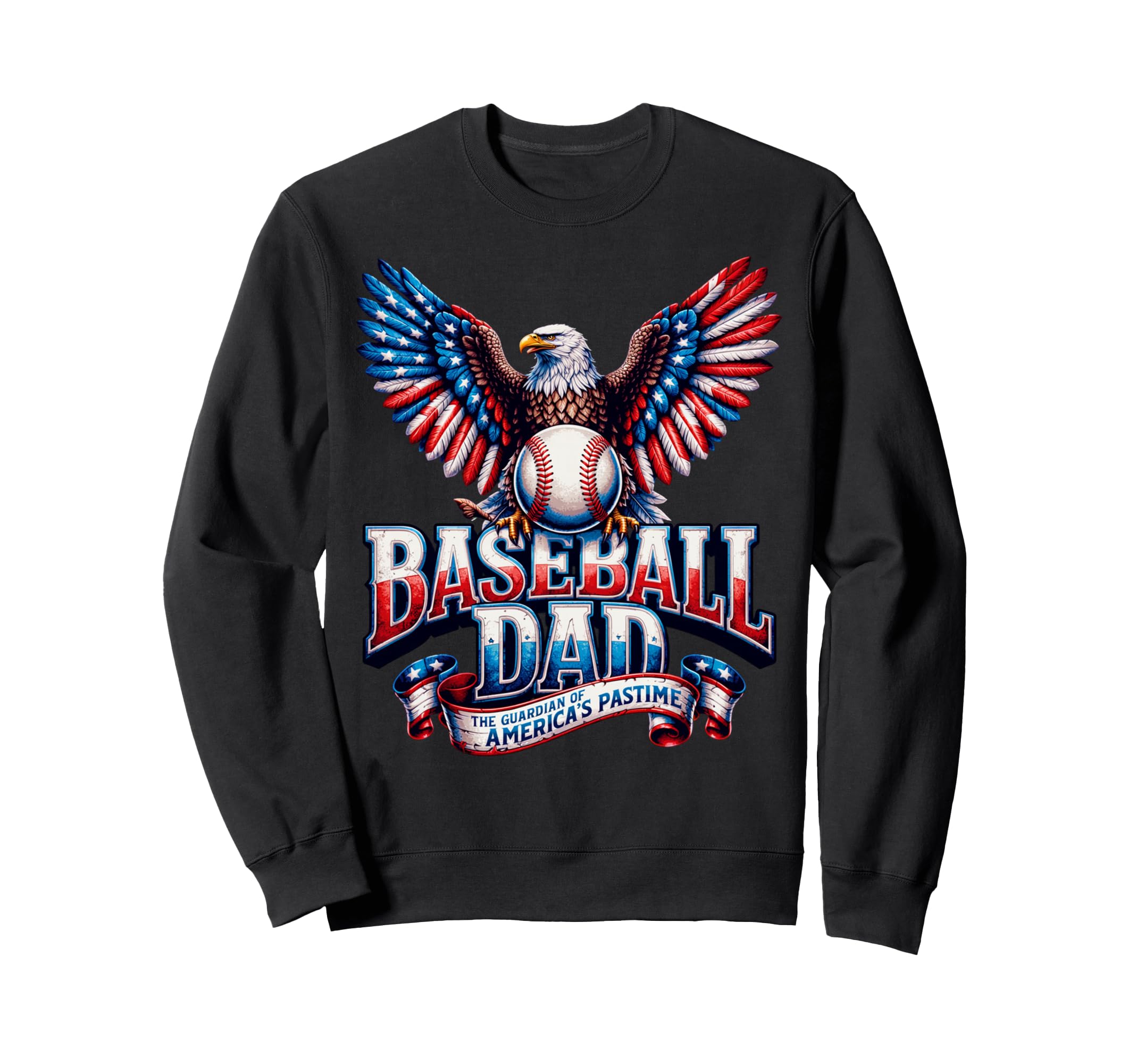 Baseball Fathers Day America Sweatshirt - Minimalist Print Men Women - T-Shirt, Sweatshirt, Hoodie