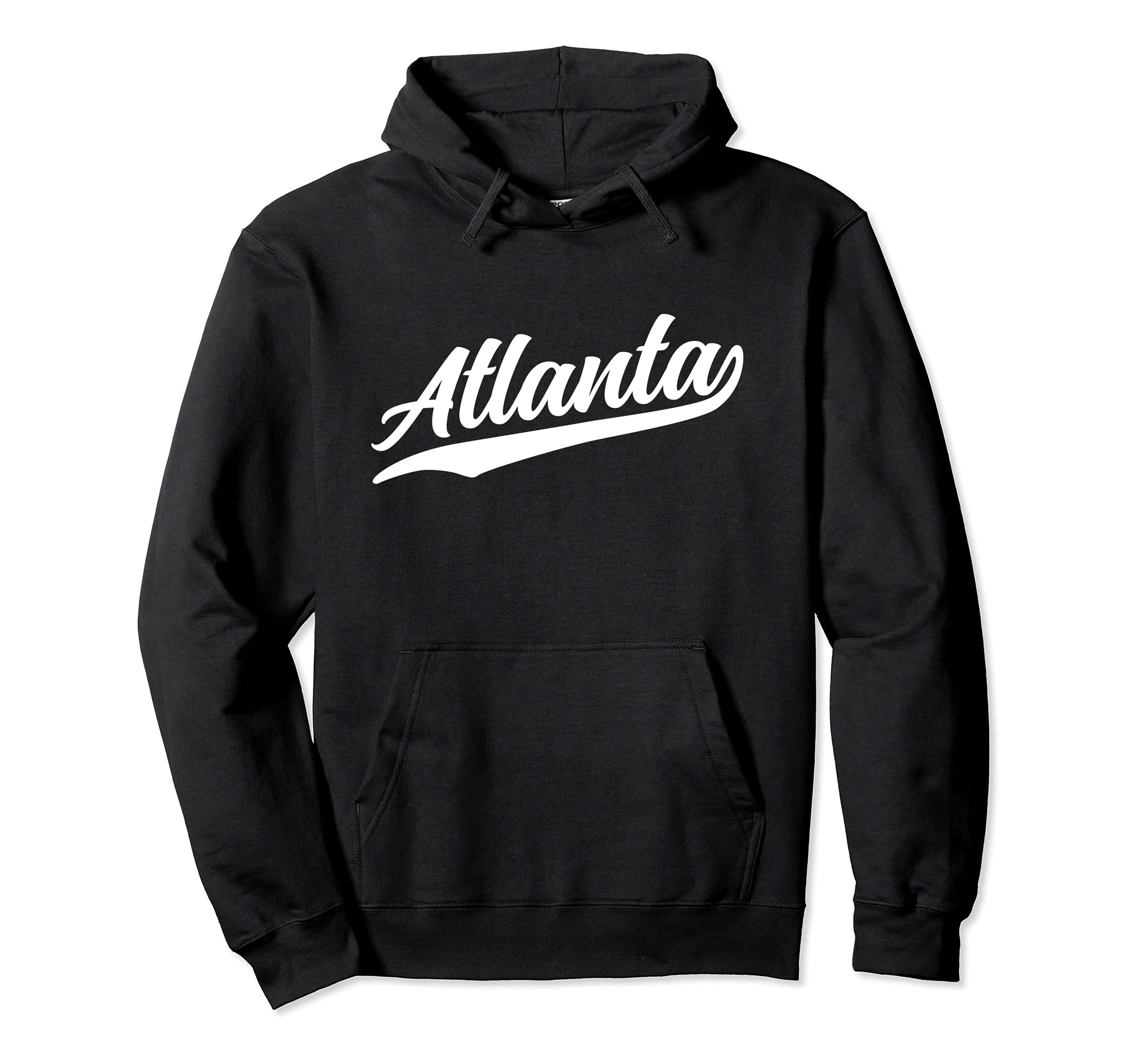 Atlanta Georgia 1970S Us City Dark Hoodie - Fun Novelty Design for Adults - T-Shirt, Sweatshirt, Hoodie