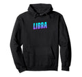 Libra Blue Purple Zodiac Sign Distressed Hoodie - Graphic Print Unisex - T-Shirt, Sweatshirt, Hoodie