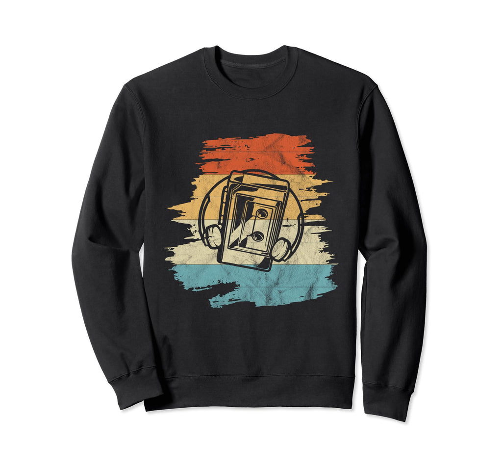Portable Cassette Tape Player Sweatshirt - Custom Art Print for Adults - T-Shirt, Sweatshirt, Hoodie