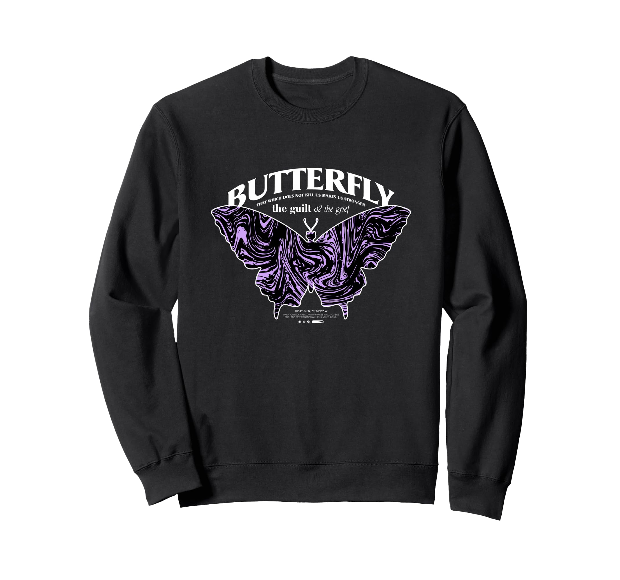 Butterfly Y2K Grunge Aesthetic Sweatshirt - Minimalist Print Men Women - T-Shirt, Sweatshirt, Hoodie