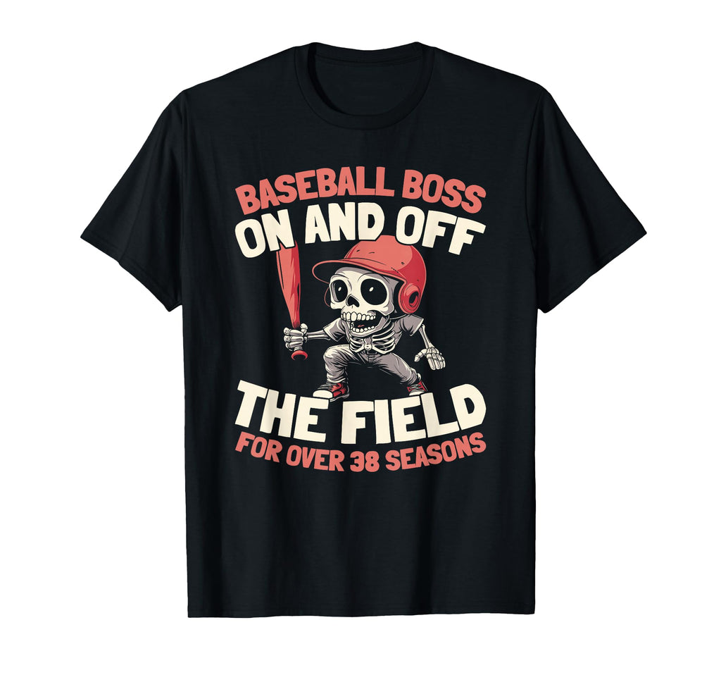 38 Years Old Player Team Baseball T-Shirt - Aesthetic Graphic for Adults - T-Shirt, Sweatshirt, Hoodie