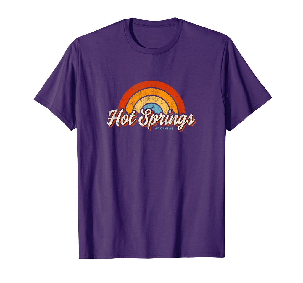 Hot Springs Arkansas Ar Rainbow 70S T-Shirt - Graphic Print for Adults - T-Shirt, Sweatshirt, Hoodie