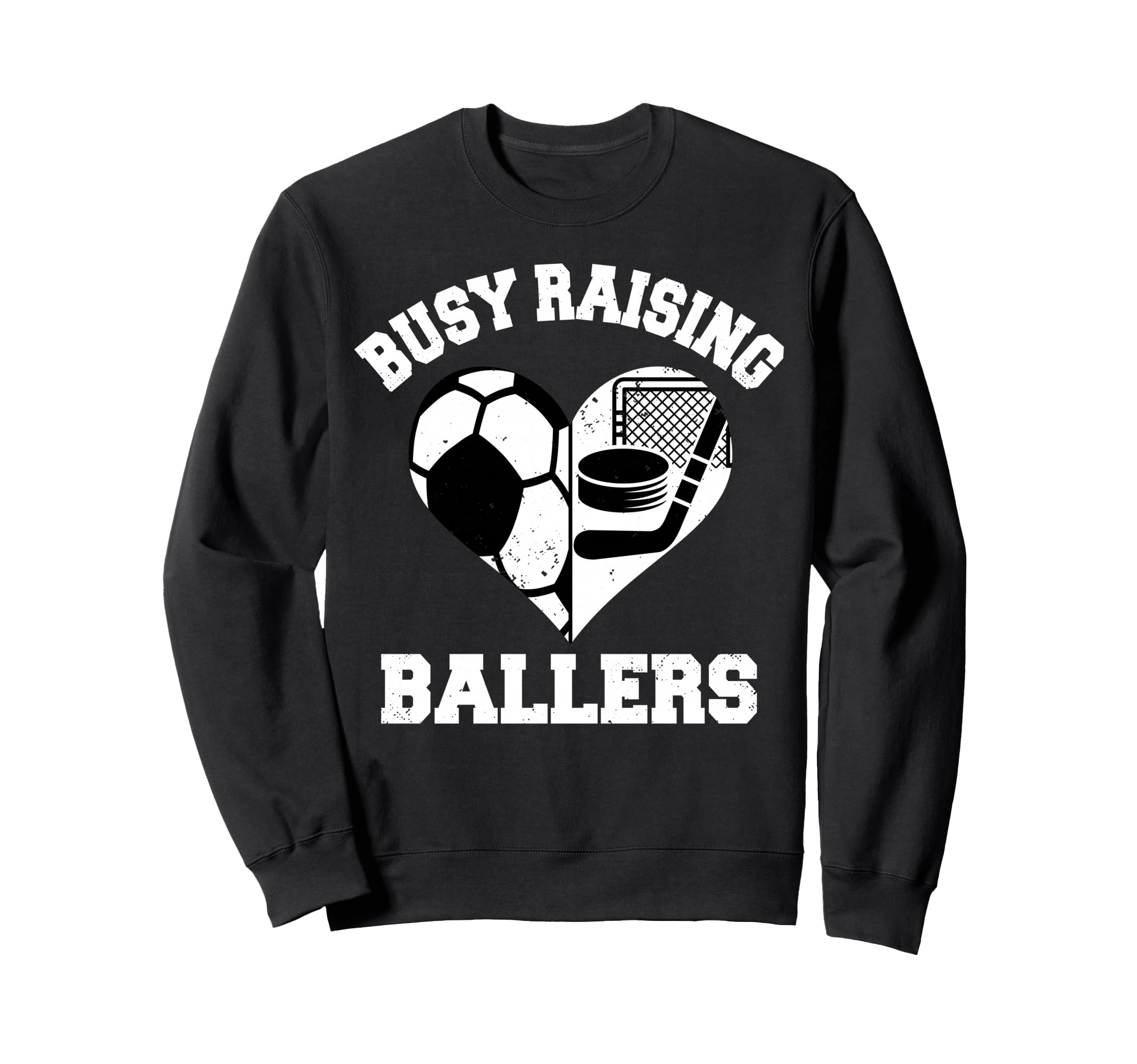 Busy Raising Ballers Soccer Hockey Sweatshirt - Minimalist Print Unisex - T-Shirt, Sweatshirt, Hoodie