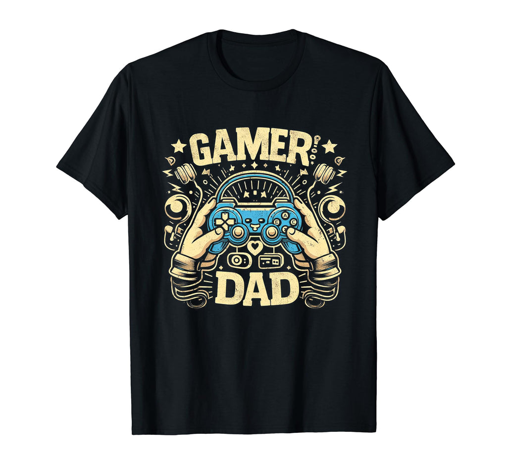 Gamer Dad Game Controller Gaming T-Shirt - Minimalist Print Men Women - T-Shirt, Sweatshirt, Hoodie