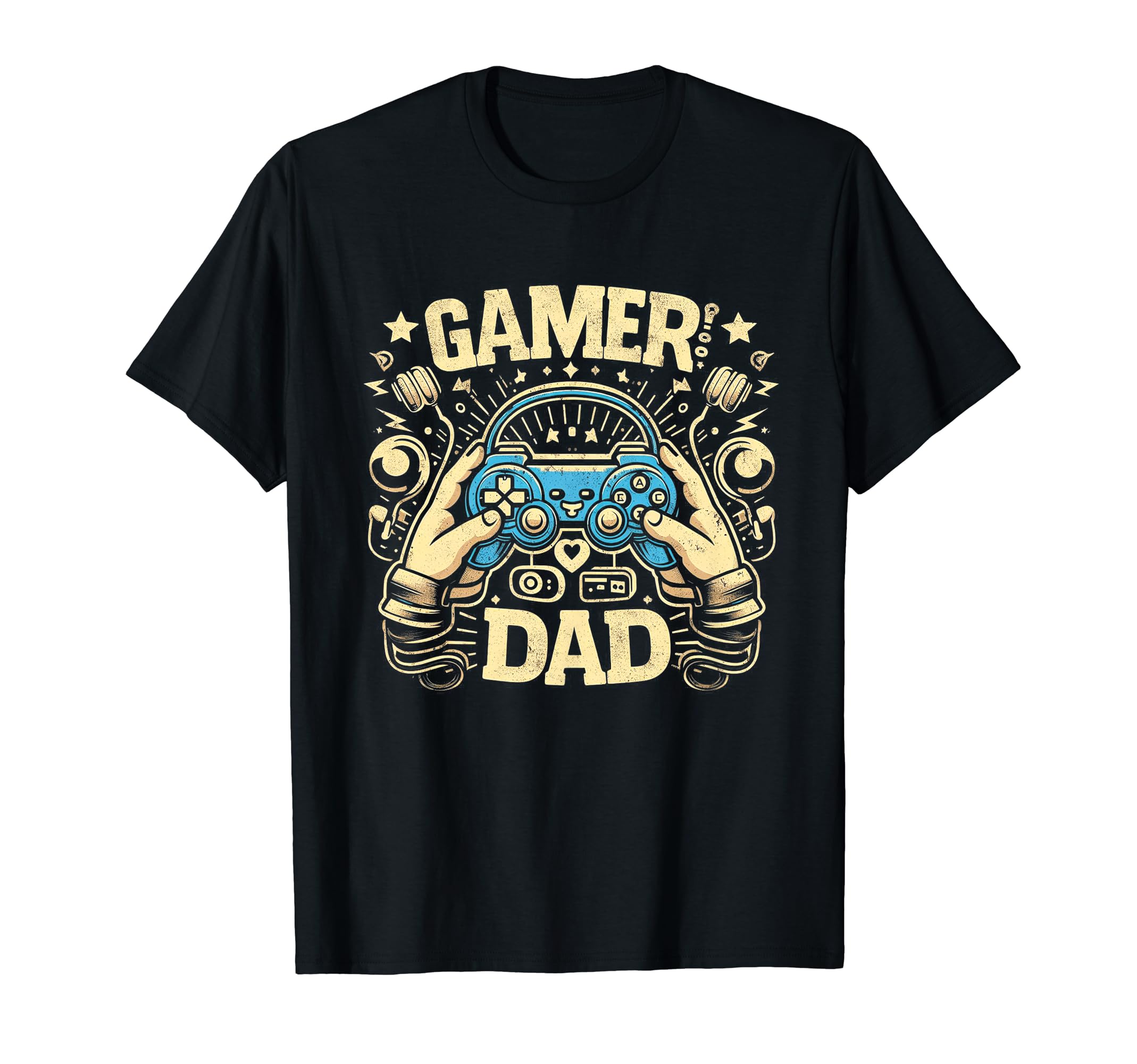 Gamer Dad Game Controller Gaming T-Shirt - Minimalist Print Men Women - T-Shirt, Sweatshirt, Hoodie