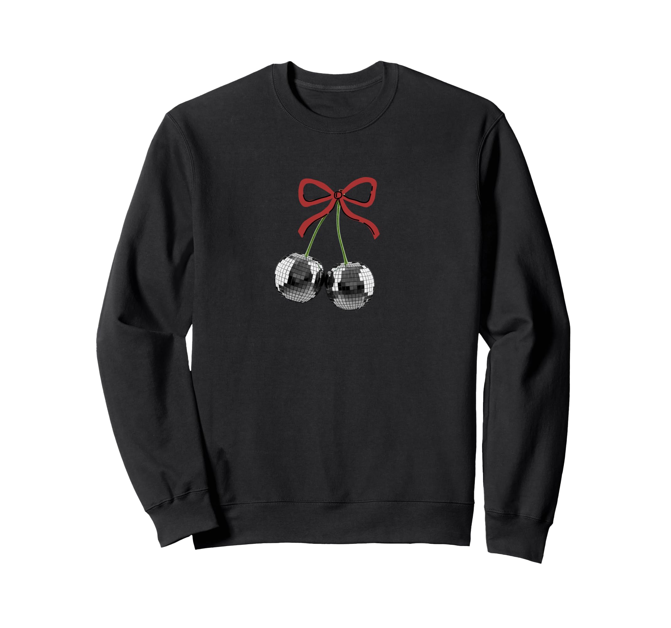 Maroon Red Bow Disco Cherry Sweatshirt - Casual Everyday Wear Men Women - T-Shirt, Sweatshirt, Hoodie