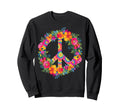 Peace Love Hippie 60S 70S Groovy Sweatshirt - Novelty Apparel for Adults - T-Shirt, Sweatshirt, Hoodie