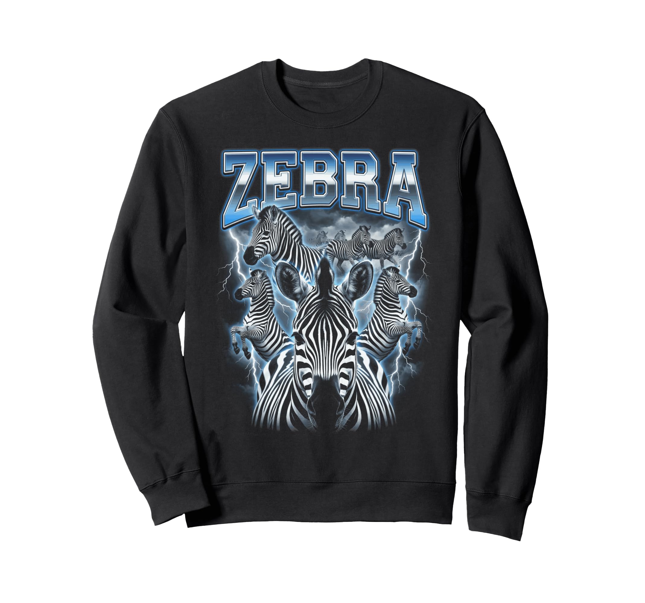Zebra Gang Lightning Electric Sweatshirt - Aesthetic Graphic for Adults - T-Shirt, Sweatshirt, Hoodie