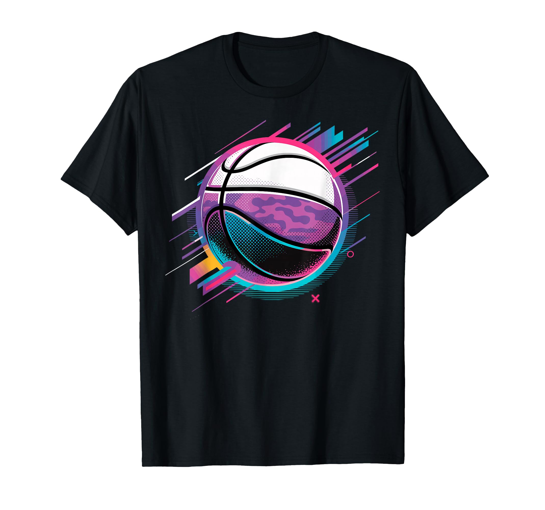Colorful Basketball Ball Basketball T-Shirt - Fun Novelty Design Men Women - T-Shirt, Sweatshirt, Hoodie