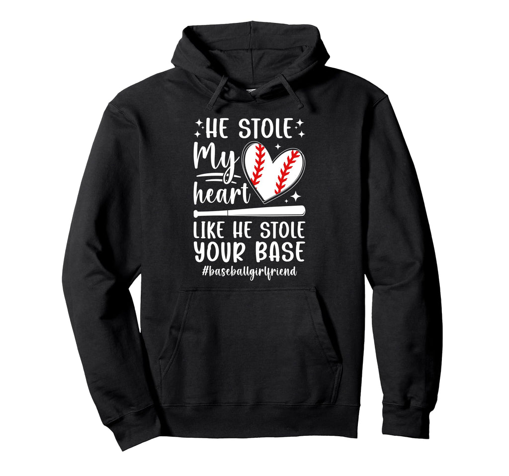 Proud Baseball Girlfriend Baseball Hoodie - Aesthetic Graphic for Adults - T-Shirt, Sweatshirt, Hoodie