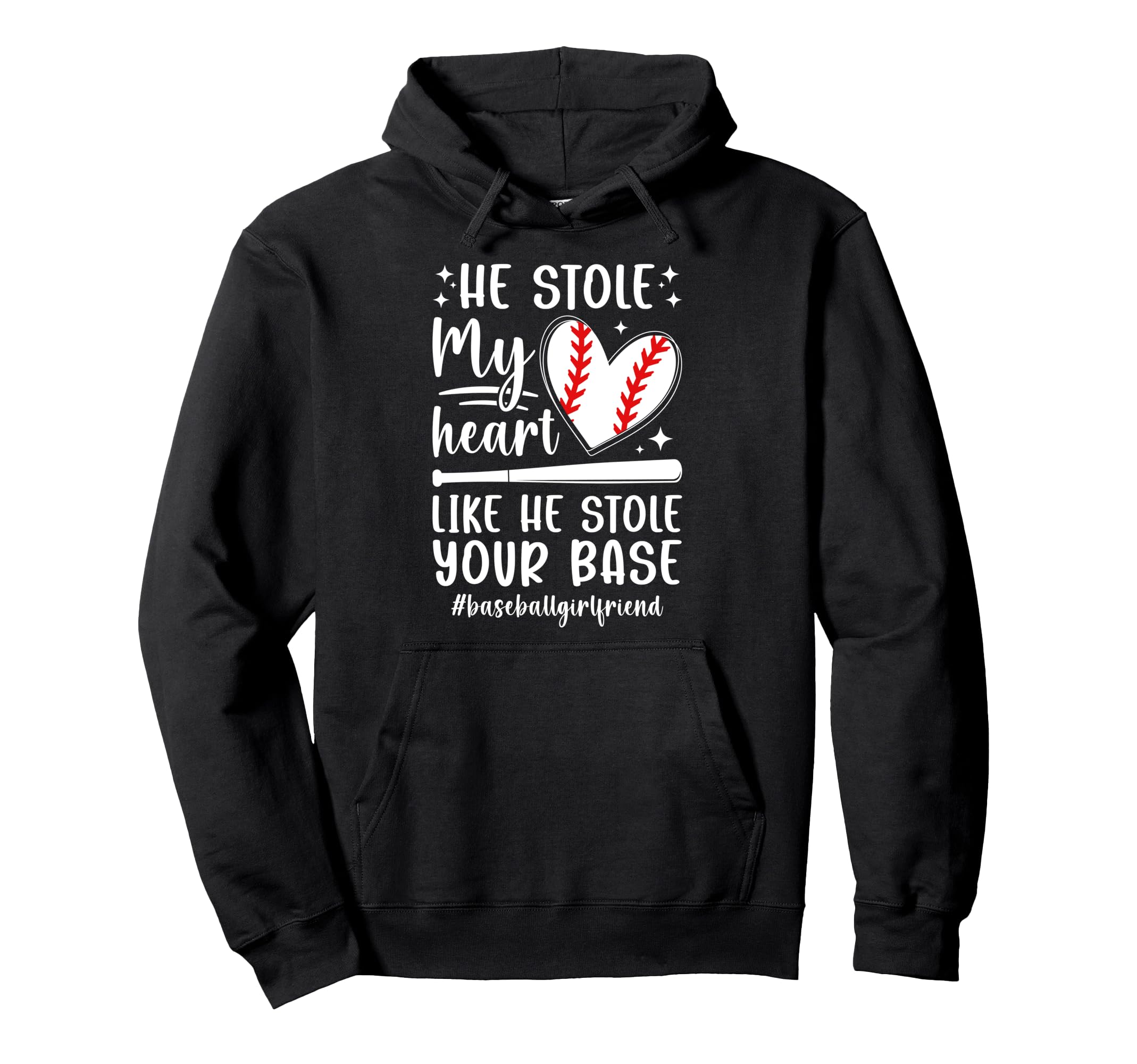 Proud Baseball Girlfriend Baseball Hoodie - Aesthetic Graphic for Adults - T-Shirt, Sweatshirt, Hoodie