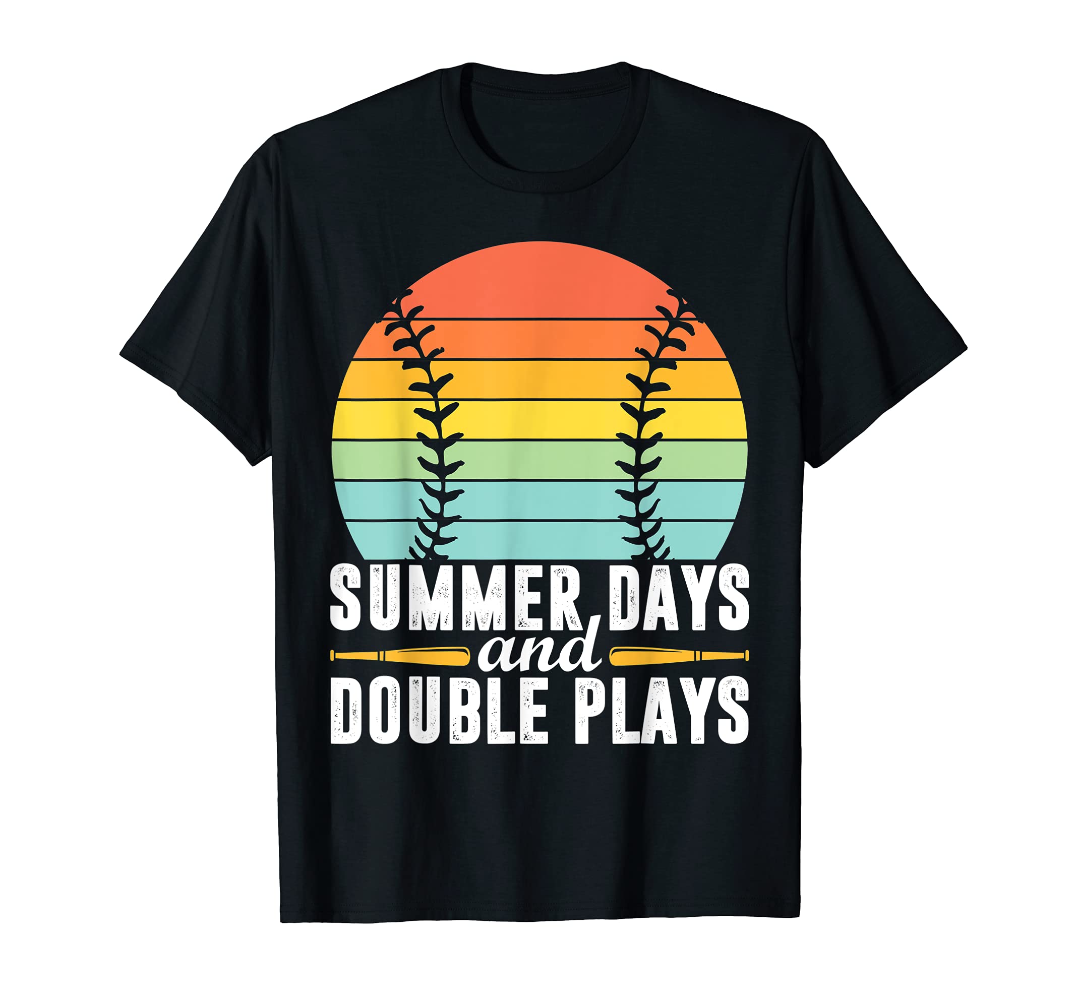Summer Days And Double Plays Sunset T-Shirt - Custom Art Print Men Women - T-Shirt, Sweatshirt, Hoodie