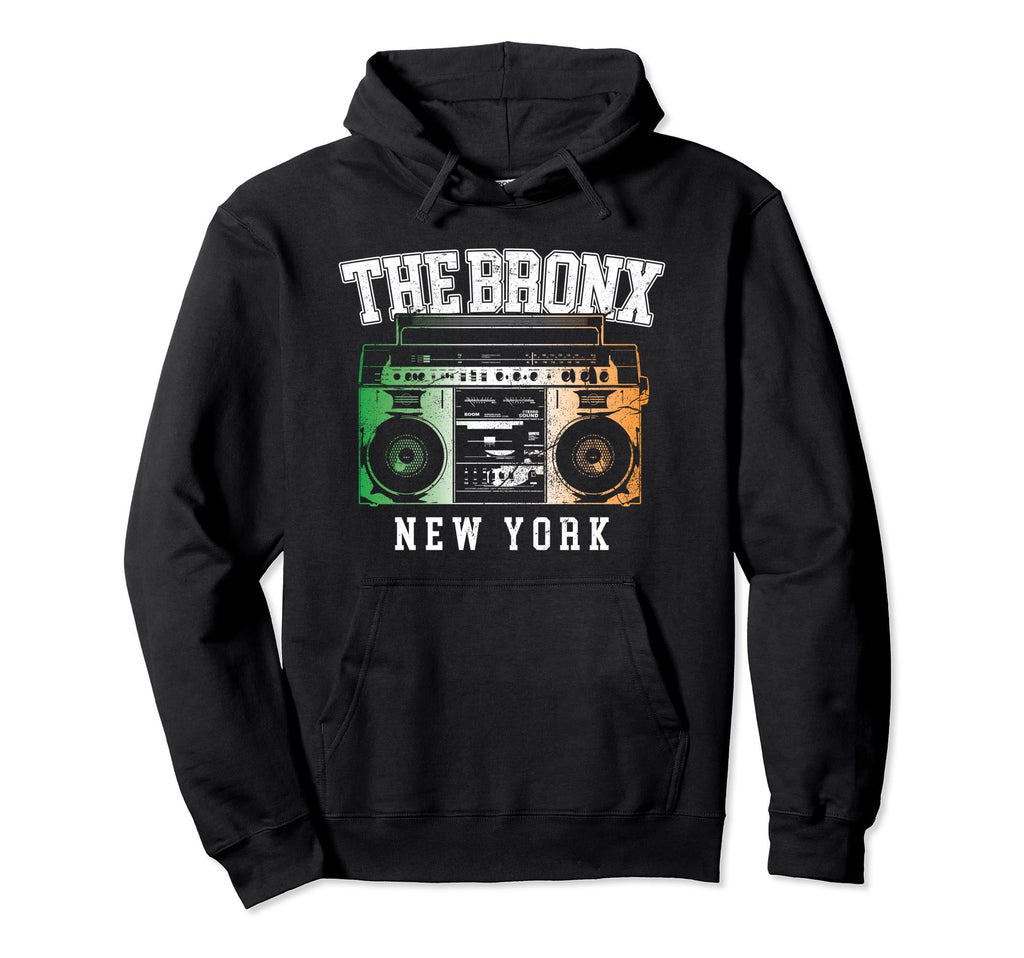 Bronx New York Nyc Boombox Old School Hoodie - Novelty Apparel for Adults - T-Shirt, Sweatshirt, Hoodie