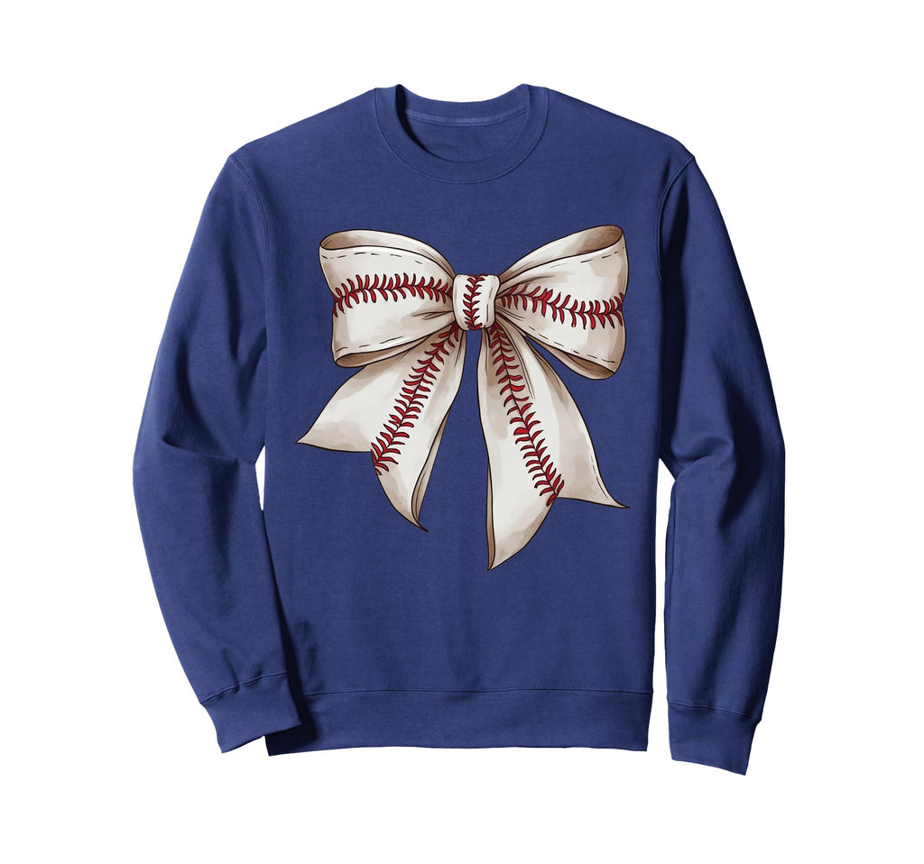 Baseball Coquette Bow Baseball Mom Sweatshirt - Novelty Apparel Men Women - T-Shirt, Sweatshirt, Hoodie