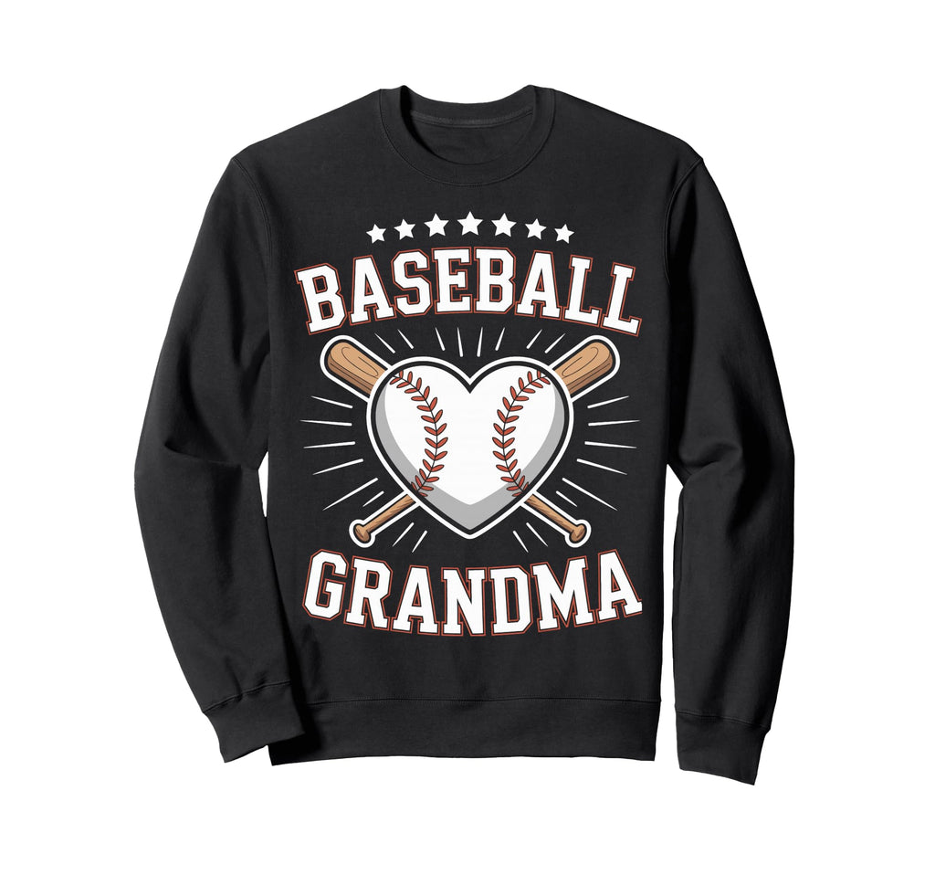 Baseball Grandma Heart Baseball Sweatshirt - Custom Art Print Men Women - T-Shirt, Sweatshirt, Hoodie