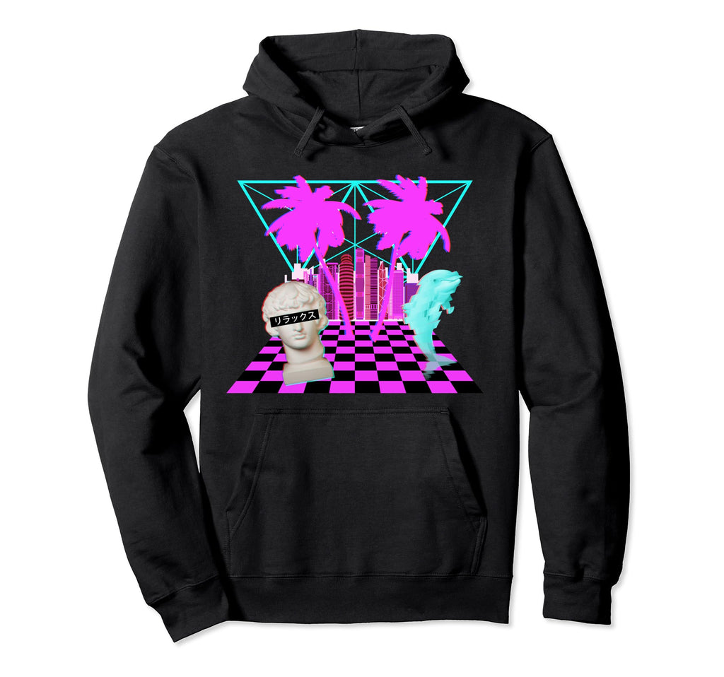 Vaporwave Aesthetic Art Relax Hoodie - Aesthetic Graphic Unisex - T-Shirt, Sweatshirt, Hoodie