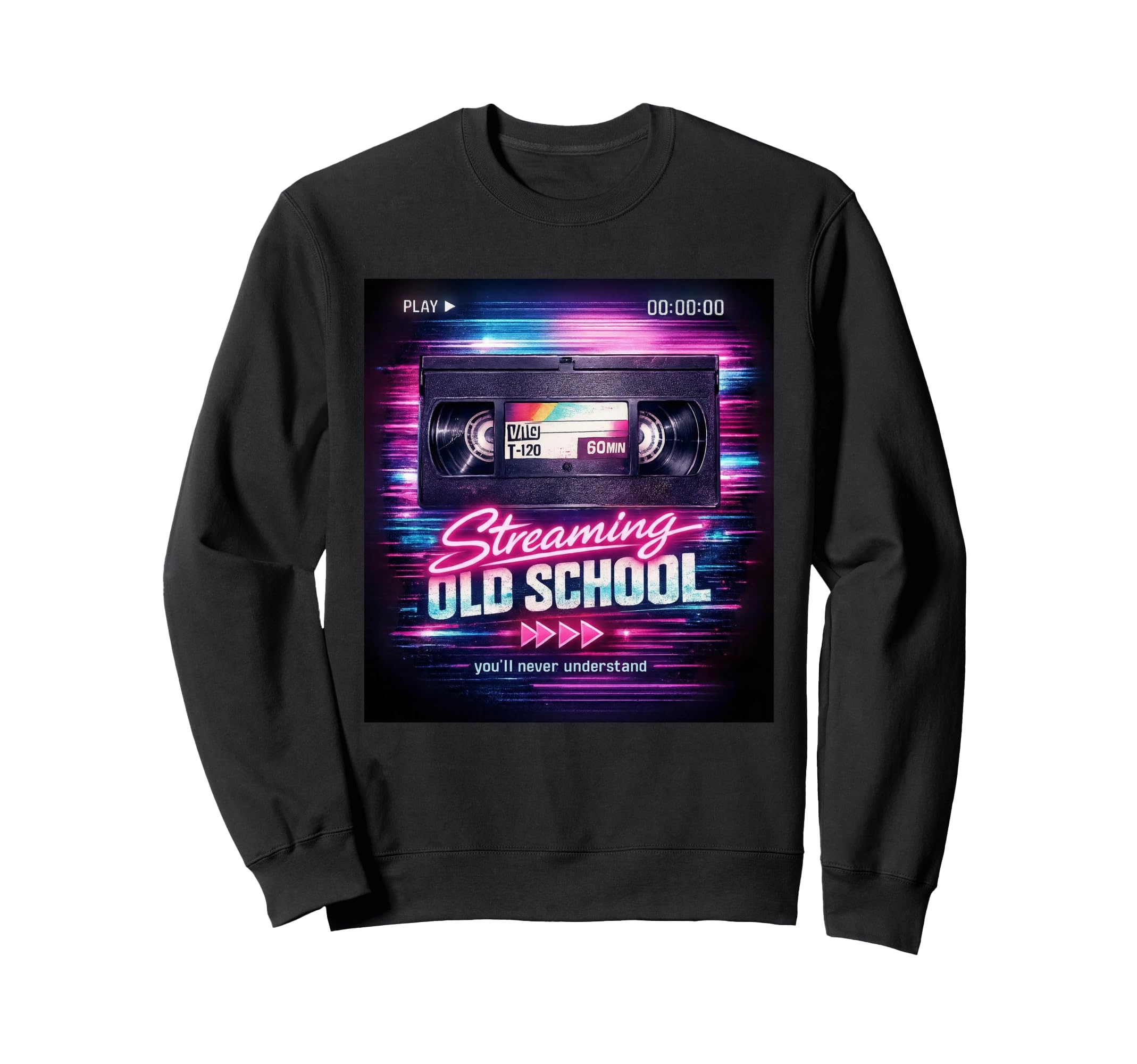 Streaming Old School Video 80S Sweatshirt - Aesthetic Graphic Men Women - T-Shirt, Sweatshirt, Hoodie