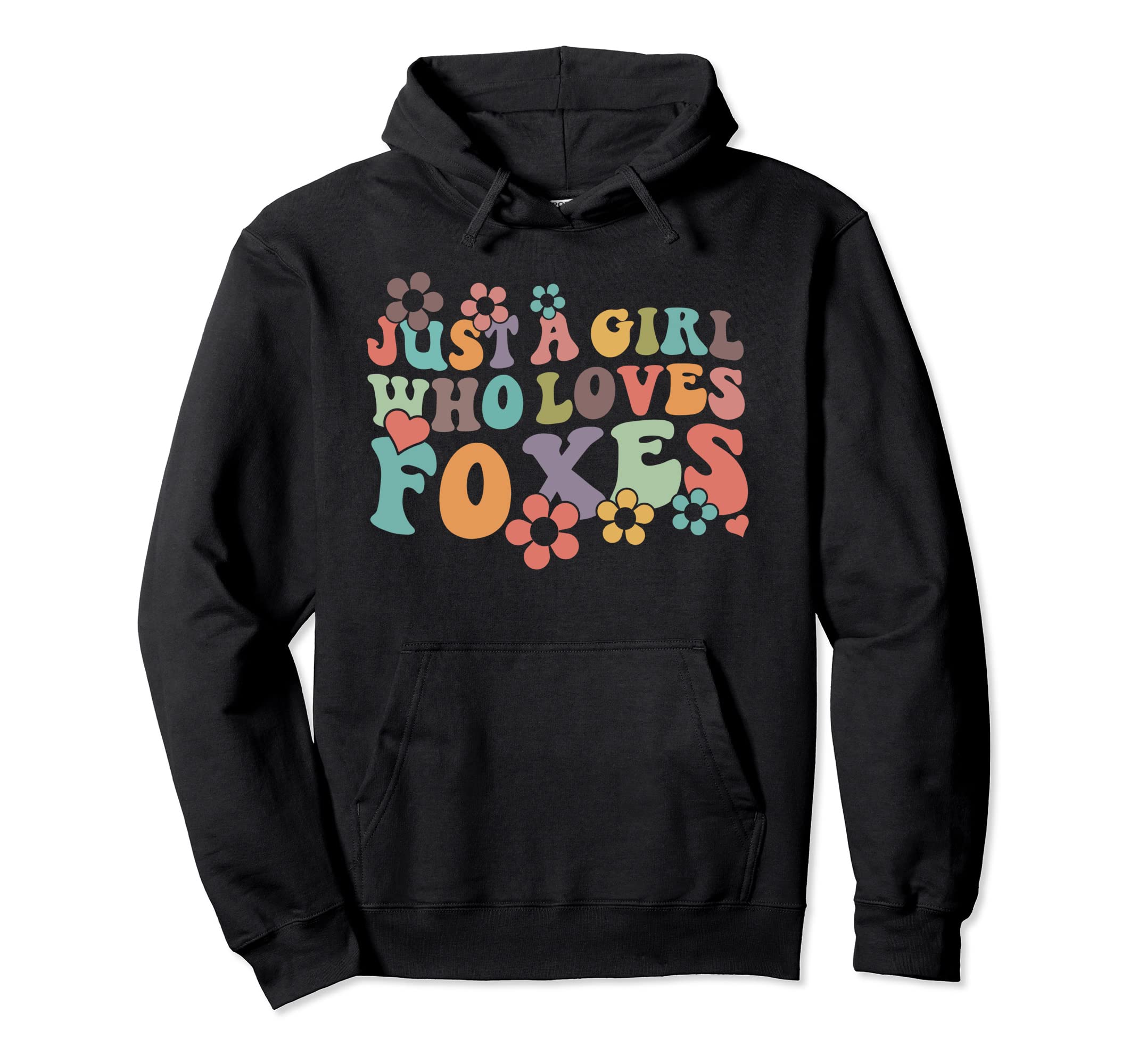 Groovy Boho Hippie Just Who Loves Foxes Hoodie - Custom Art Print Unisex - T-Shirt, Sweatshirt, Hoodie
