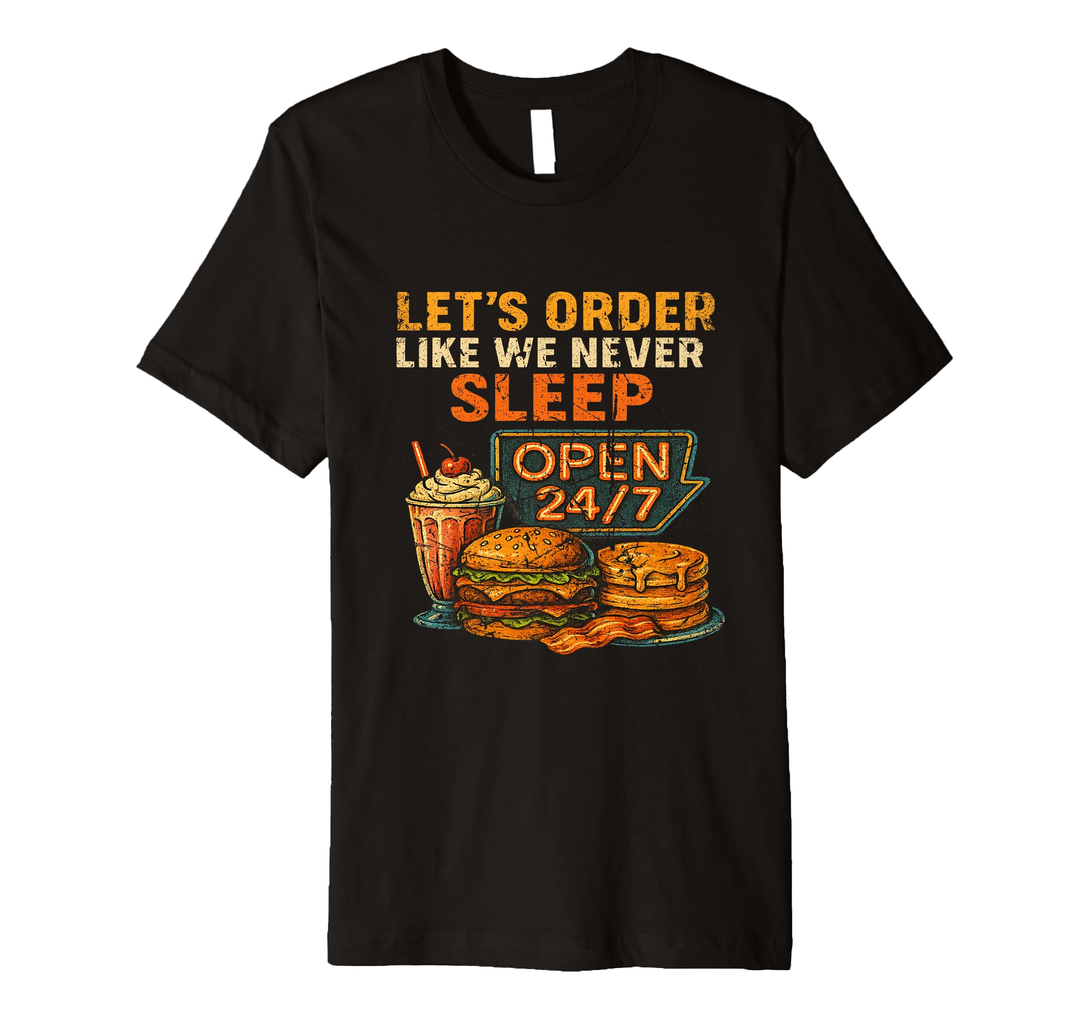 Diner Art Late Night Food Vibes T-Shirt - Fun Novelty Design Unisex - T-Shirt, Sweatshirt, Hoodie