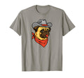 Funny Cowboy Pug Drawing Fawn T-Shirt - Trendy Graphic for Adults - T-Shirt, Sweatshirt, Hoodie