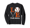 Distressed Baseball Love Tylor Megill Sweatshirt - Trendy Graphic Unisex - T-Shirt, Sweatshirt, Hoodie