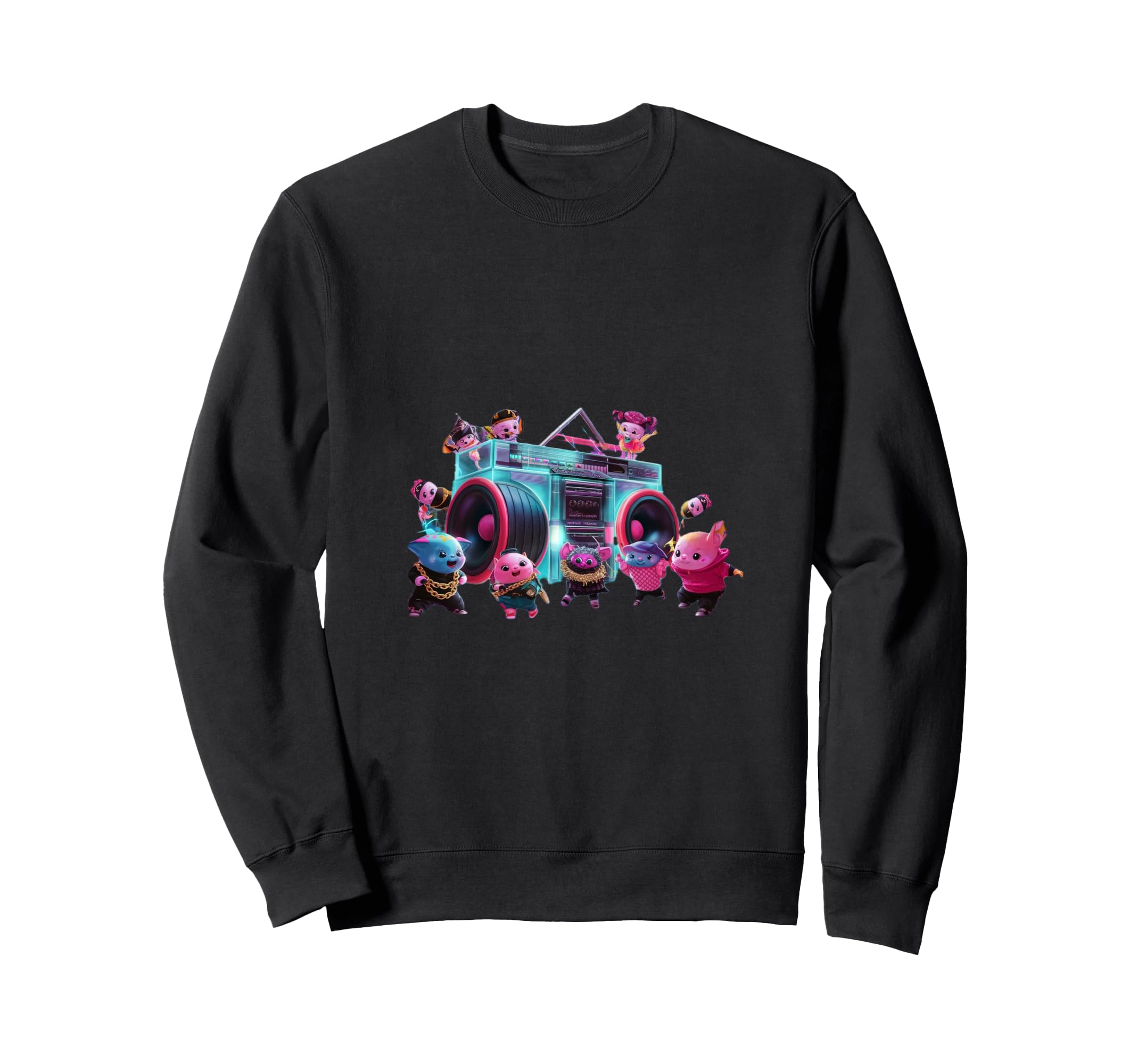 Anime Dance Party Boombox Hiphop Old Sweatshirt - Aesthetic Graphic Unisex - T-Shirt, Sweatshirt, Hoodie
