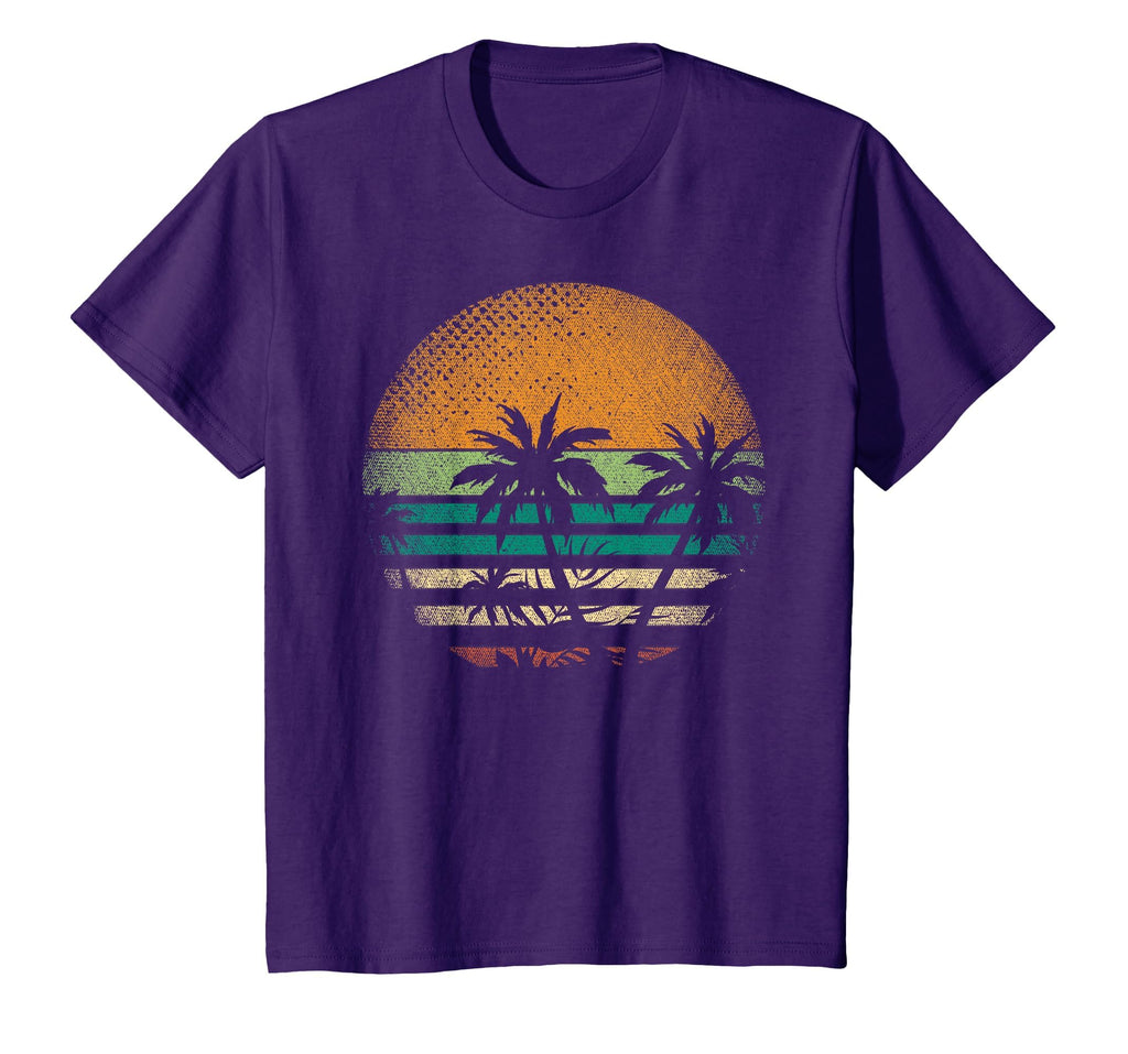 Sunset Beach Palm Trees Summer Vibes T-Shirt - Minimalist Print Men Women - T-Shirt, Sweatshirt, Hoodie